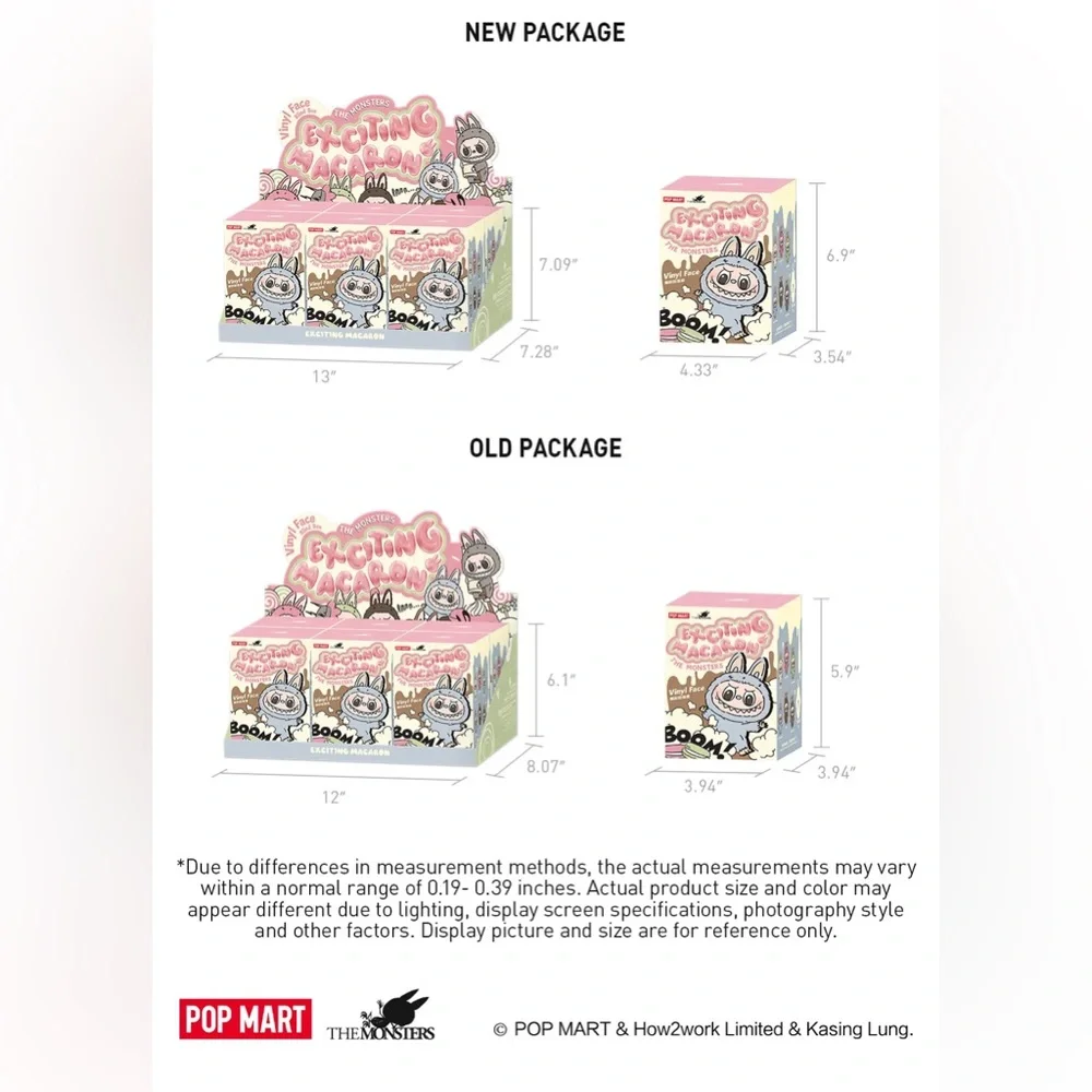 Pop Mart The Monsters Exciting Macaron Sea Salt Coconut Labubu Pendant Blind Box - Picture 3 of 12